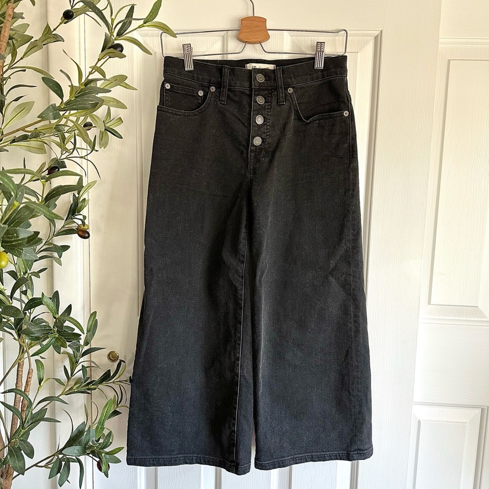 Madewell wide leg crop jeans in lunar wash
